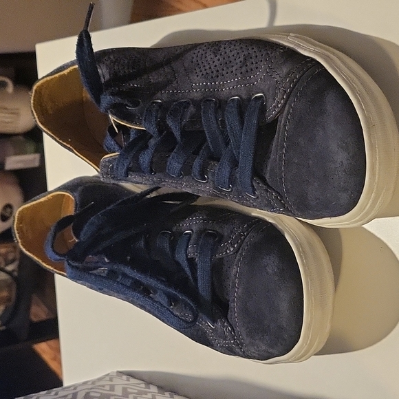 𝅺GEOX Suede Sneakers Respira Blue Size 9 - Picture 1 of 6